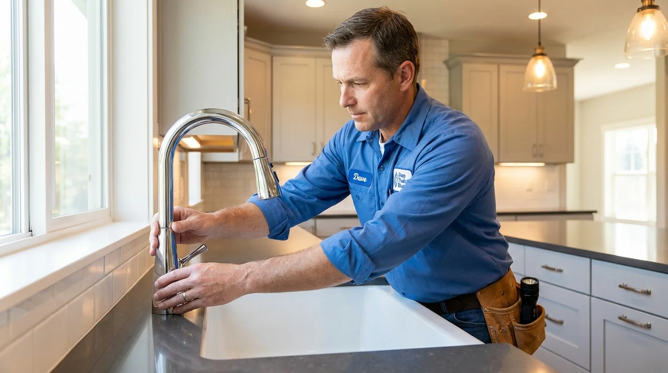 Kitchen faucet installation by Johns Plumbing LLC in Essex